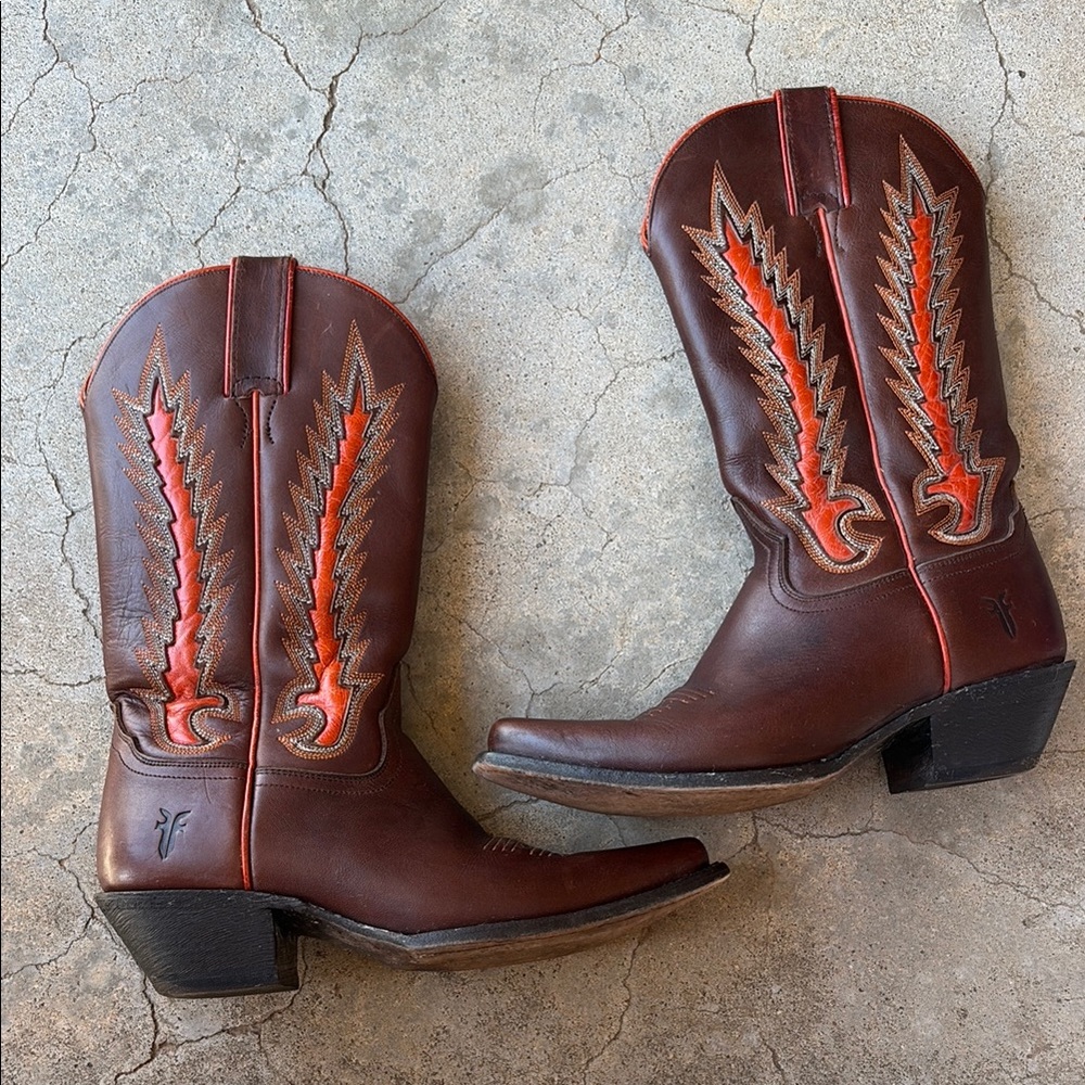 Brown Leather Western Boots